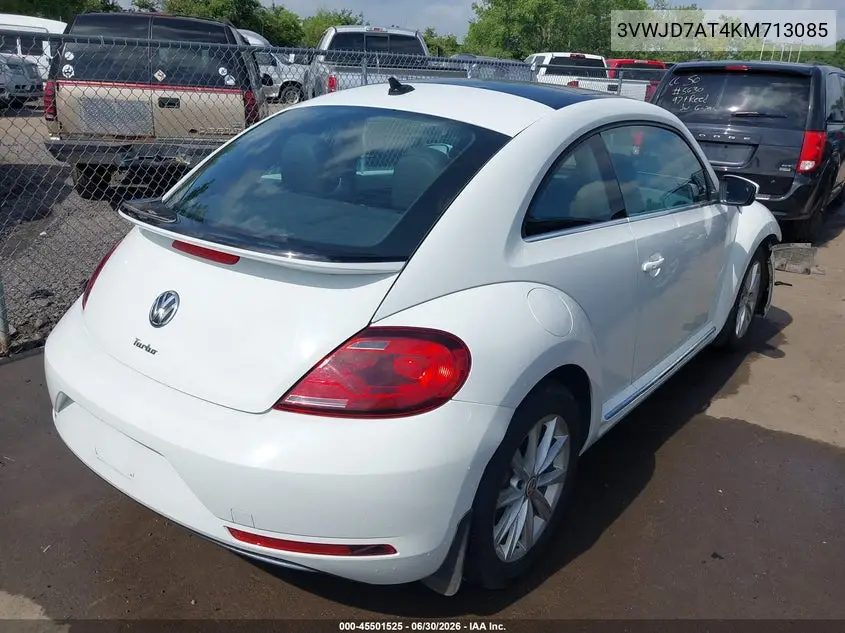 2019 Volkswagen Beetle 2.0T Se VIN: 3VWJD7AT4KM713085 Lot: 45501525