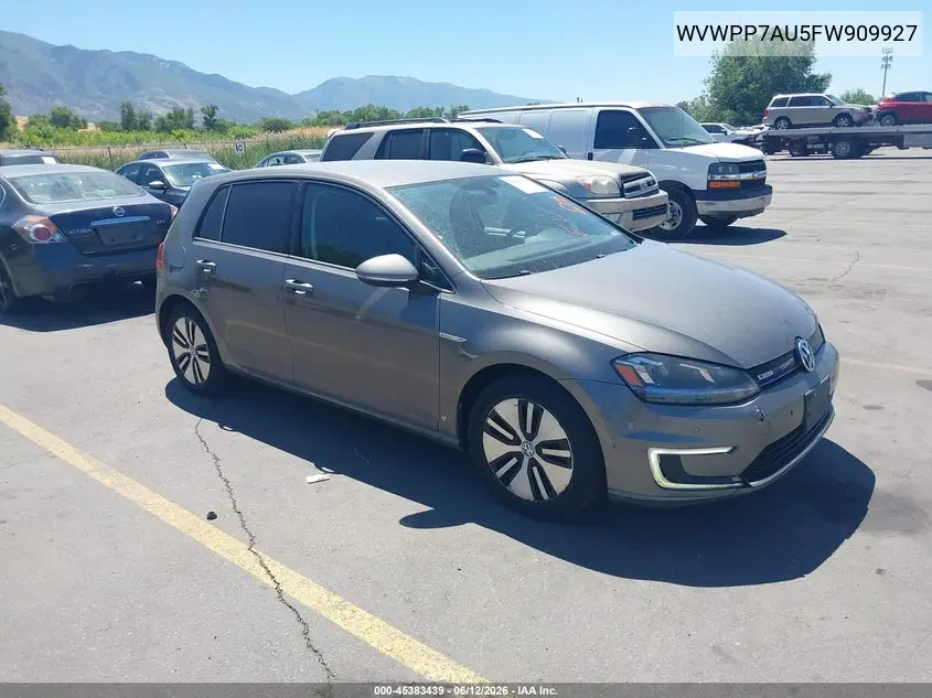 2015 Volkswagen E-Golf Sel Premium VIN: WVWPP7AU5FW909927 Lot: 45383439