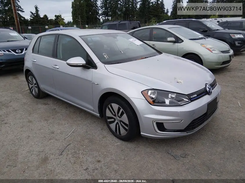 2016 Volkswagen E-Golf Se VIN: WVWKP7AU8GW903714 Lot: 45312848