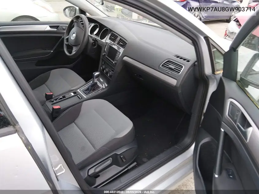 2016 Volkswagen E-Golf Se VIN: WVWKP7AU8GW903714 Lot: 45312848