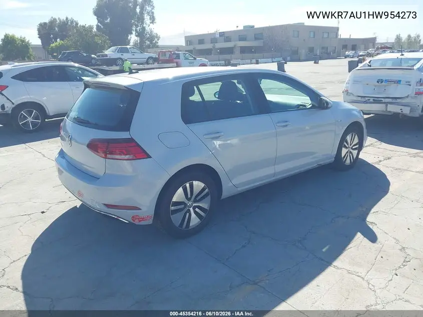 2017 Volkswagen E-Golf Se VIN: WVWKR7AU1HW954273 Lot: 45354216