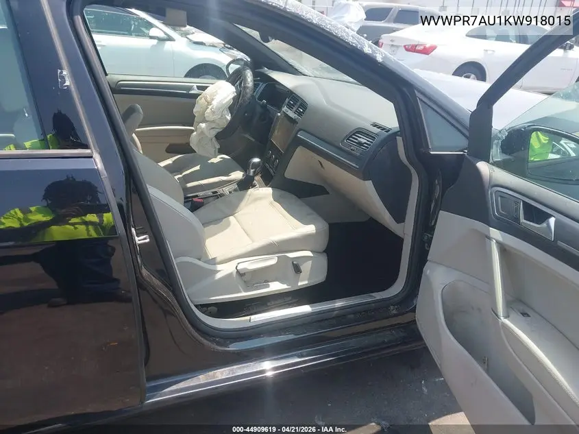 2019 Volkswagen E-Golf Sel Premium VIN: WVWPR7AU1KW918015 Lot: 44909619