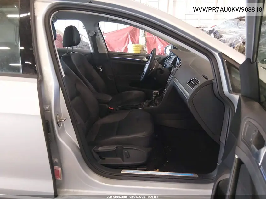 2019 Volkswagen E-Golf Sel Premium VIN: WVWPR7AU0KW908818 Lot: 45043159
