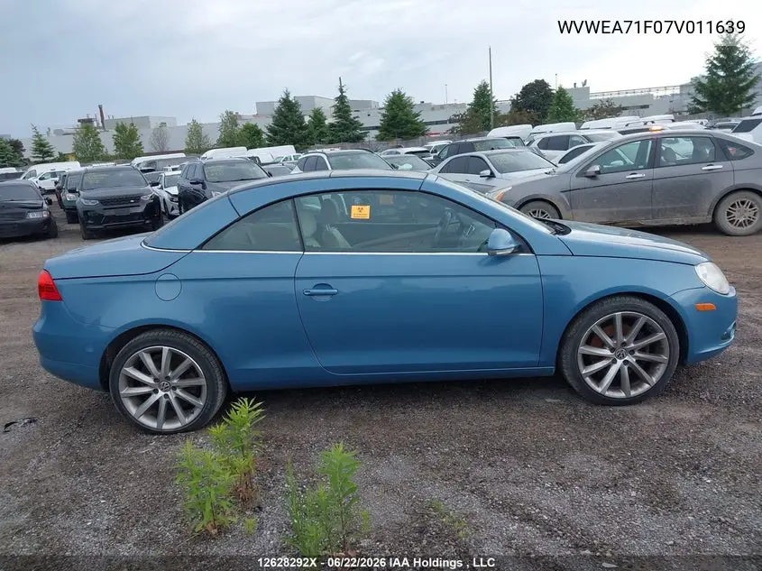 2007 Volkswagen Eos 2.0T VIN: WVWEA71F07V011639 Lot: 12628292x