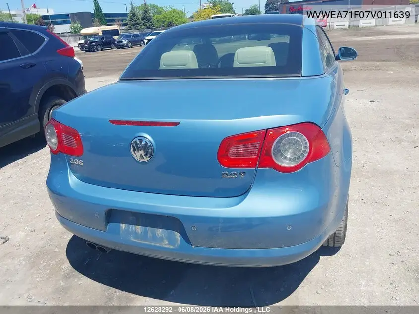 2007 Volkswagen Eos 2.0T VIN: WVWEA71F07V011639 Lot: 12628292x