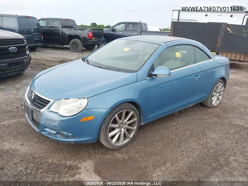 2007 Volkswagen Eos 2.0T VIN: WVWEA71F07V011639 Lot: 12628292x