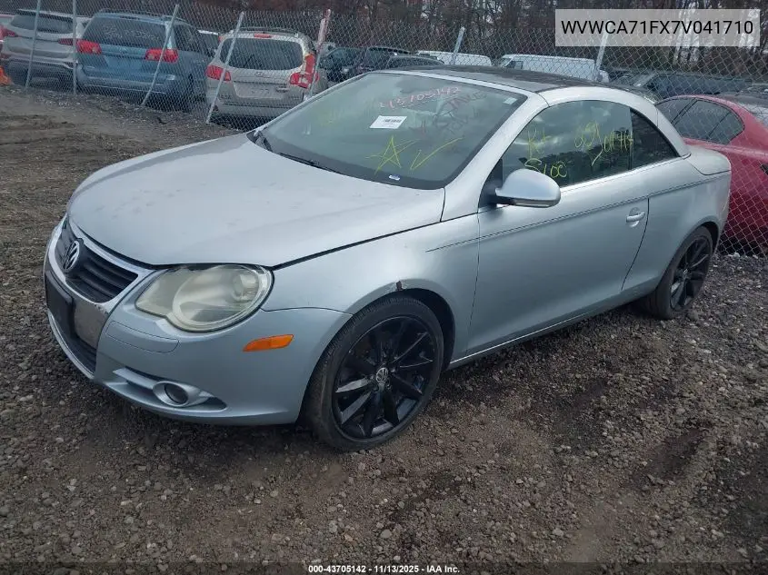 2007 Volkswagen Eos 2.0T VIN: WVWCA71FX7V041710 Lot: 43705142