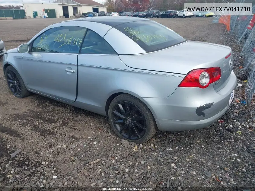 2007 Volkswagen Eos 2.0T VIN: WVWCA71FX7V041710 Lot: 43705142
