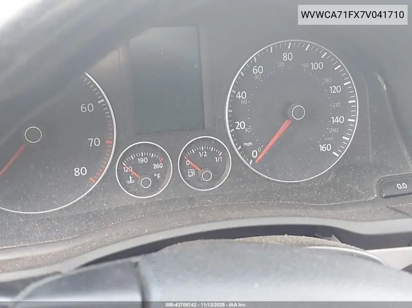 2007 Volkswagen Eos 2.0T VIN: WVWCA71FX7V041710 Lot: 43705142