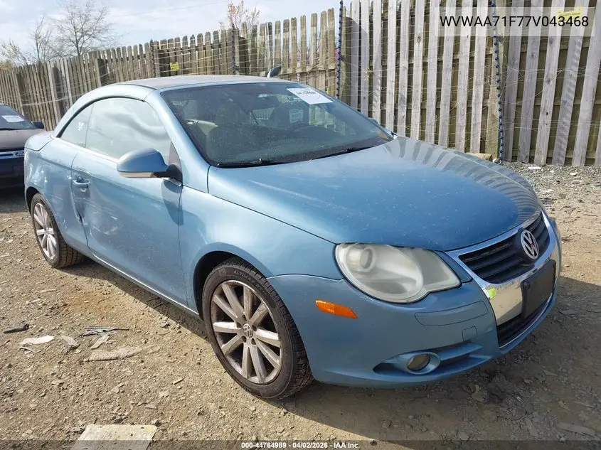 2007 Volkswagen Eos 2.0T VIN: WVWAA71F77V043468 Lot: 44764989