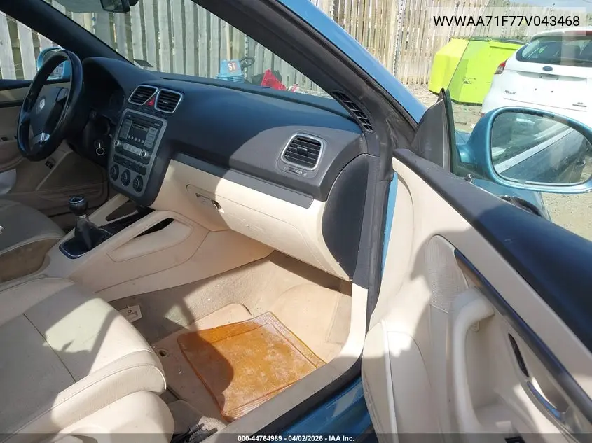 2007 Volkswagen Eos 2.0T VIN: WVWAA71F77V043468 Lot: 44764989