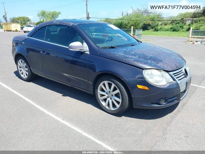 2007 Volkswagen Eos 2.0T VIN: WVWFA71F77V004594 Lot: 44997038