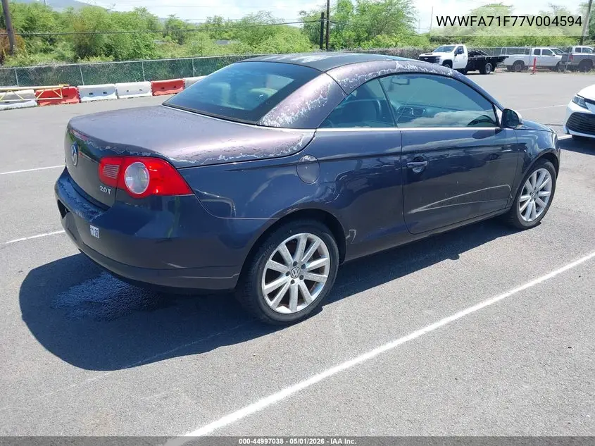 2007 Volkswagen Eos 2.0T VIN: WVWFA71F77V004594 Lot: 44997038