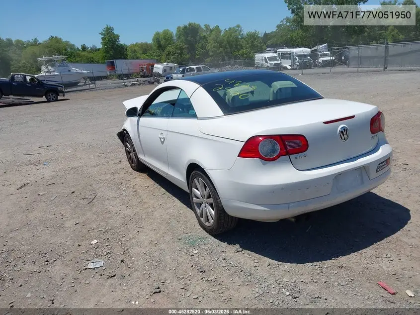 2007 Volkswagen Eos 2.0T VIN: WVWFA71F77V051950 Lot: 45282520