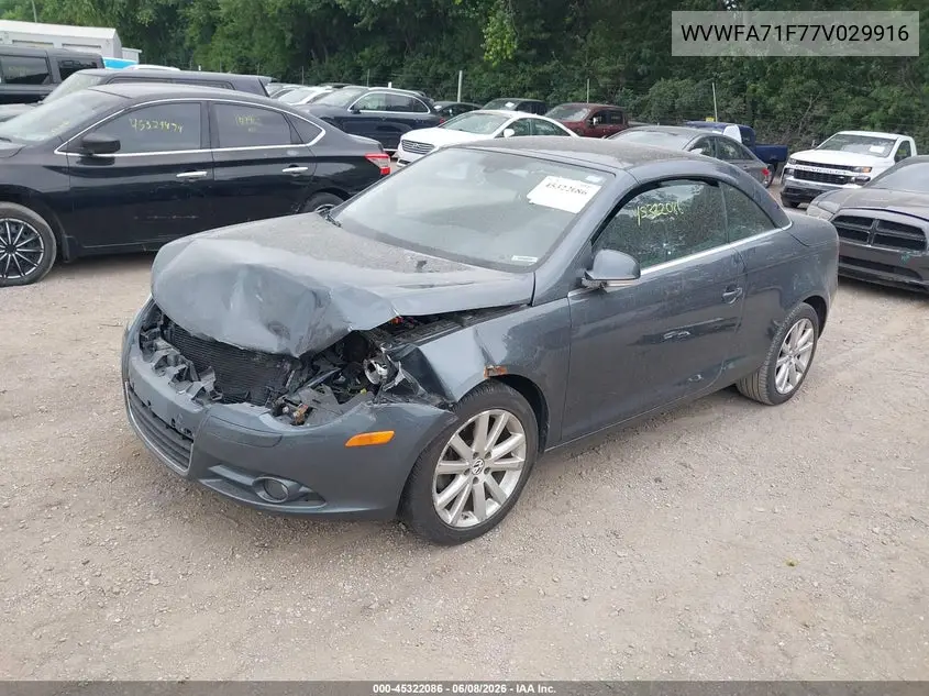 2007 Volkswagen Eos 2.0T VIN: WVWFA71F77V029916 Lot: 45322086