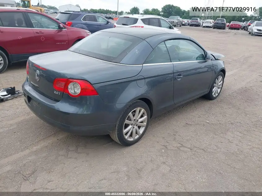 2007 Volkswagen Eos 2.0T VIN: WVWFA71F77V029916 Lot: 45322086