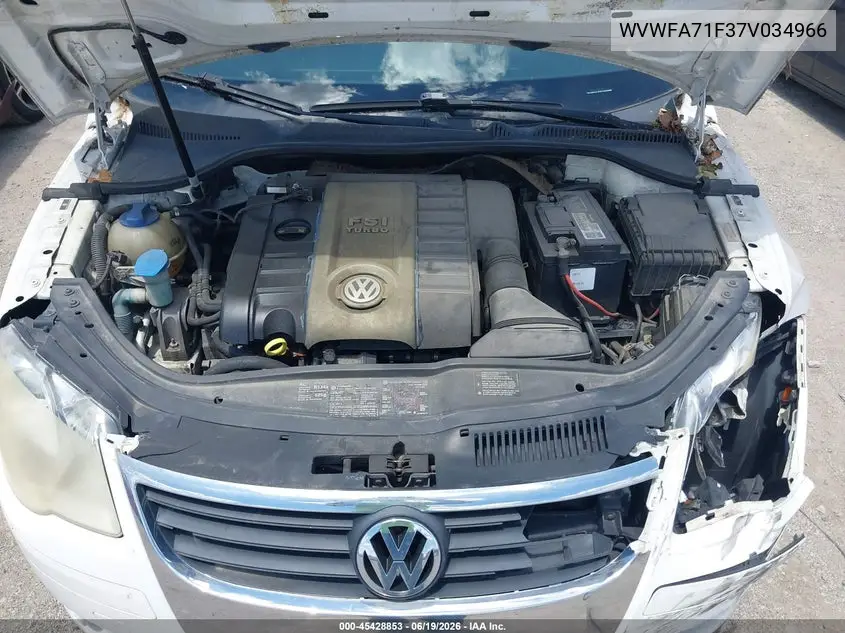 2007 Volkswagen Eos 2.0T VIN: WVWFA71F37V034966 Lot: 45428853