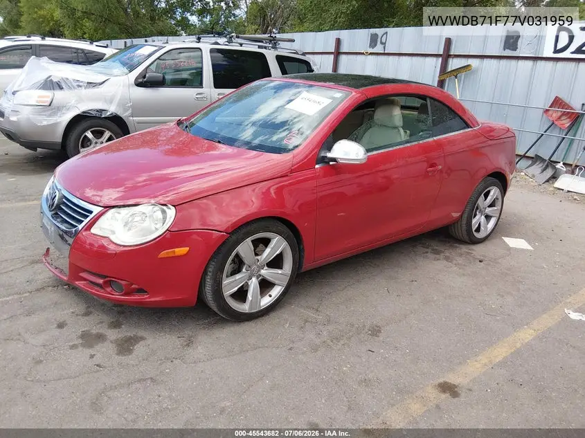 2007 Volkswagen Eos 3.2L VIN: WVWDB71F77V031959 Lot: 45543682