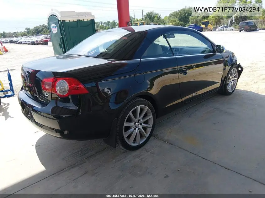2007 Volkswagen Eos 3.2L VIN: WVWDB71F77V034294 Lot: 45567363