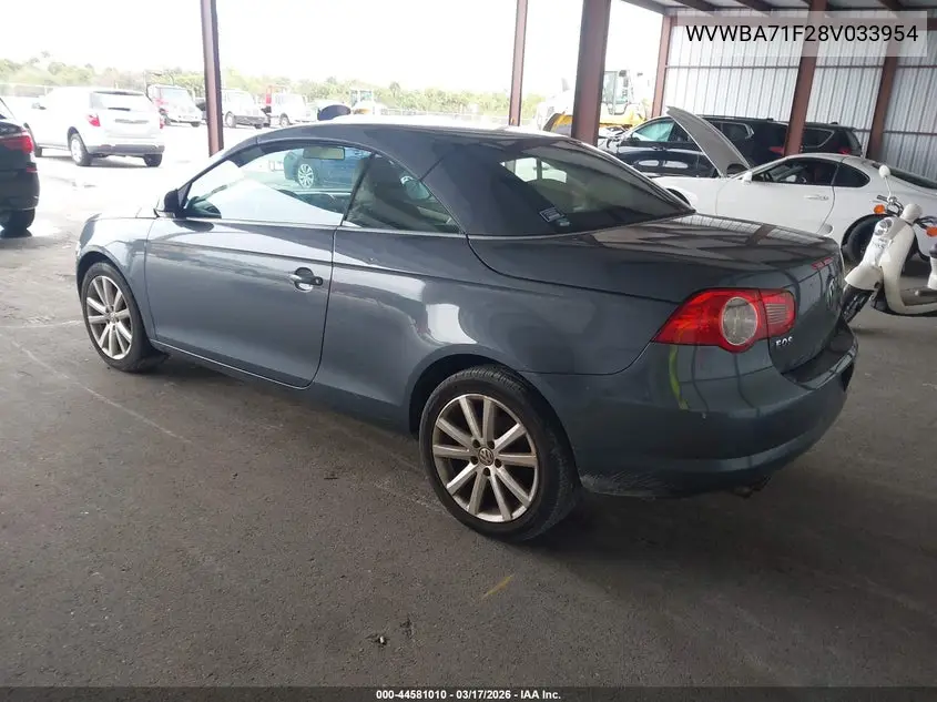 2008 Volkswagen Eos Komfort/Turbo VIN: WVWBA71F28V033954 Lot: 44581010