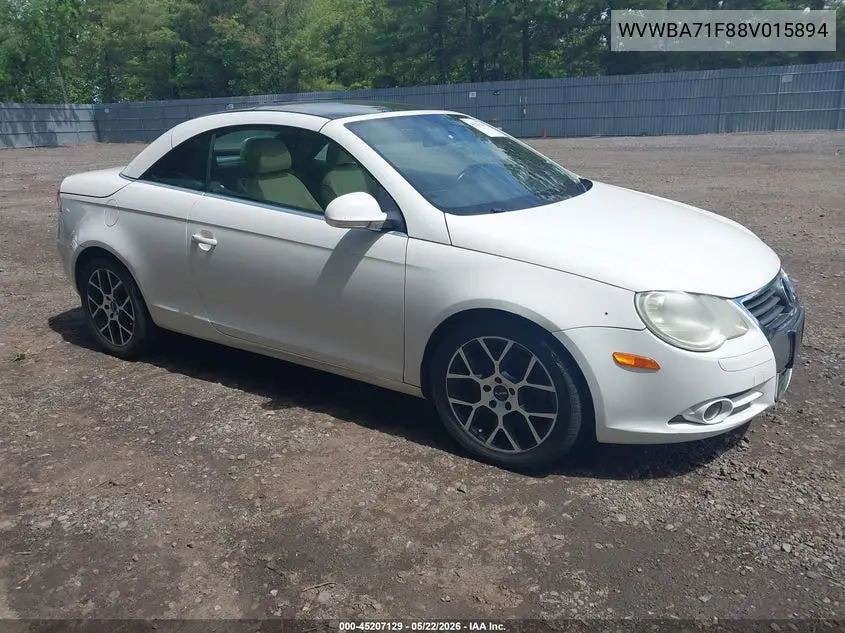 2008 Volkswagen Eos Komfort/Turbo VIN: WVWBA71F88V015894 Lot: 45207129