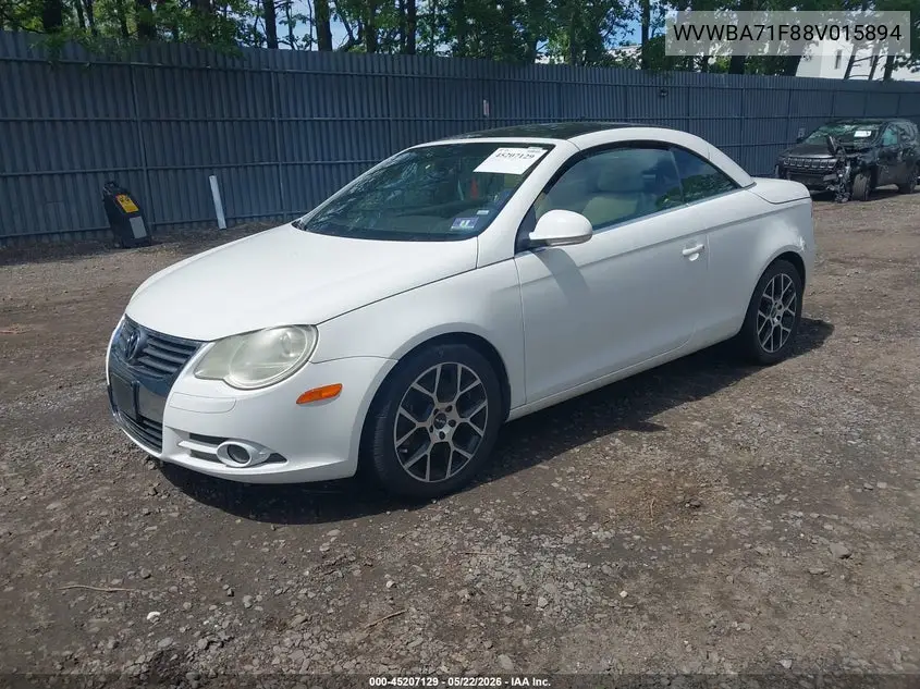 2008 Volkswagen Eos Komfort/Turbo VIN: WVWBA71F88V015894 Lot: 45207129