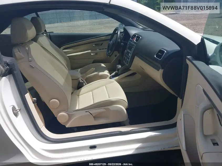 2008 Volkswagen Eos Komfort/Turbo VIN: WVWBA71F88V015894 Lot: 45207129