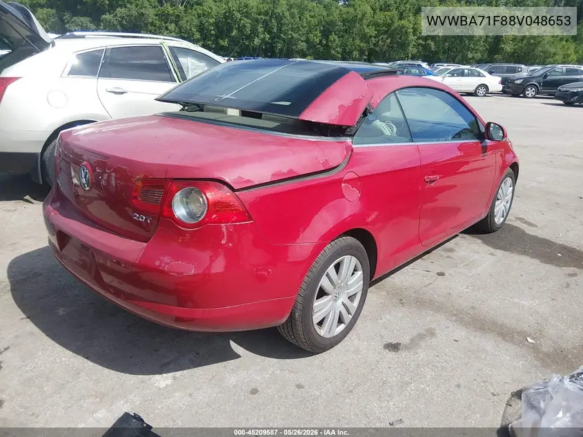 2008 Volkswagen Eos Komfort VIN: WVWBA71F88V048653 Lot: 45209587