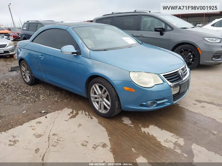 2008 Volkswagen Eos Lux VIN: WVWFA71F98V001925 Lot: 45220467