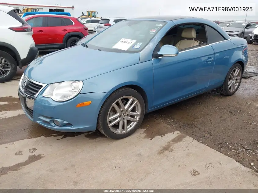 2008 Volkswagen Eos Lux VIN: WVWFA71F98V001925 Lot: 45220467