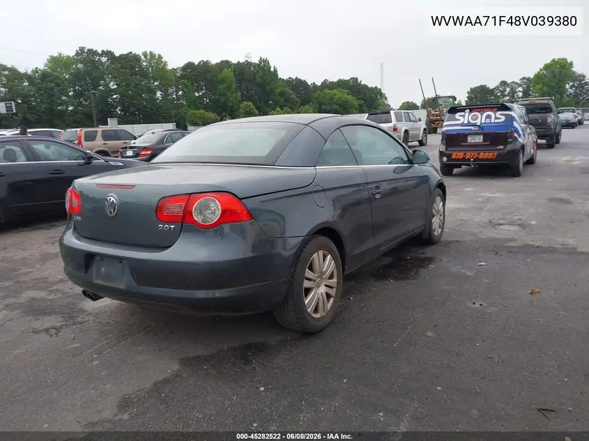 2008 Volkswagen Eos Komfort/Turbo VIN: WVWAA71F48V039380 Lot: 45282522