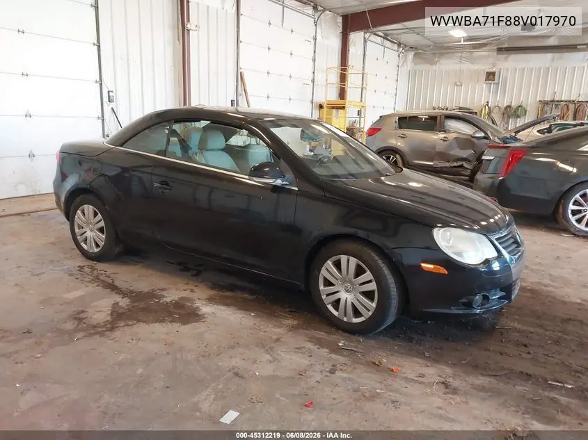 2008 Volkswagen Eos Komfort/Turbo VIN: WVWBA71F88V017970 Lot: 45312219