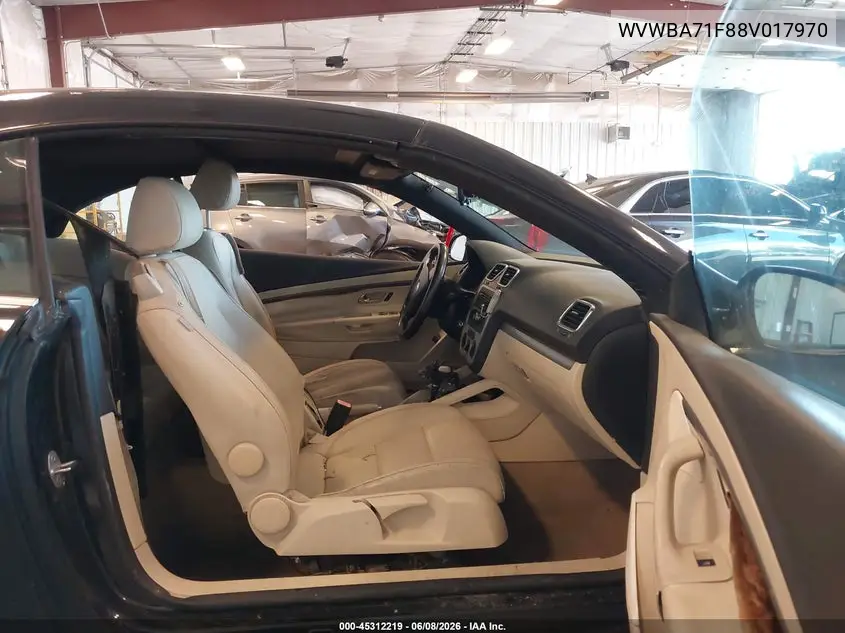 2008 Volkswagen Eos Komfort/Turbo VIN: WVWBA71F88V017970 Lot: 45312219