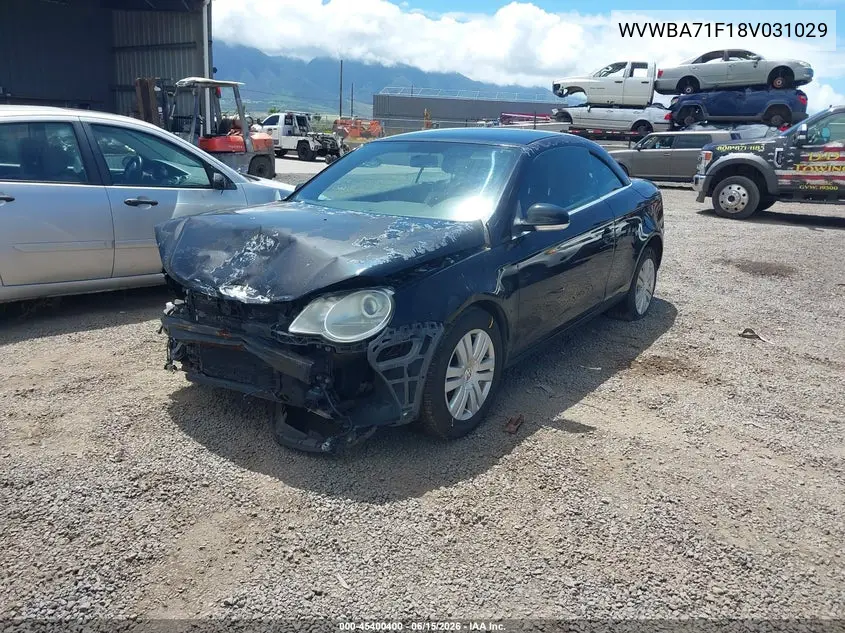 2008 Volkswagen Eos Komfort/Turbo VIN: WVWBA71F18V031029 Lot: 45400400