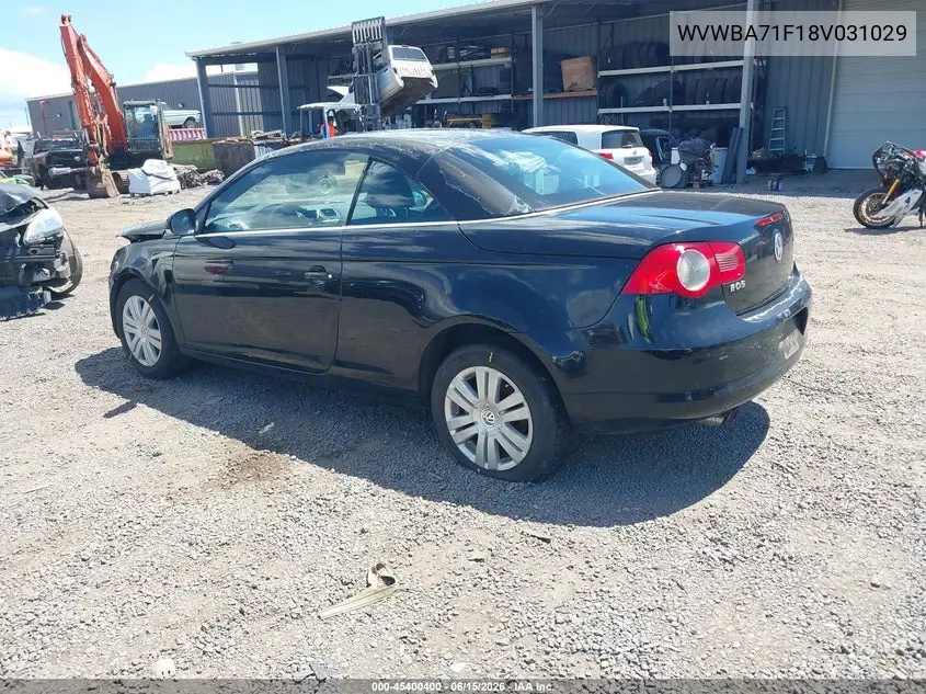 2008 Volkswagen Eos Komfort/Turbo VIN: WVWBA71F18V031029 Lot: 45400400