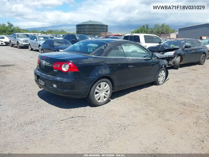 2008 Volkswagen Eos Komfort/Turbo VIN: WVWBA71F18V031029 Lot: 45400400