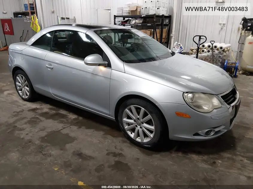 2008 Volkswagen Eos Komfort VIN: WVWBA71F48V003483 Lot: 45428688