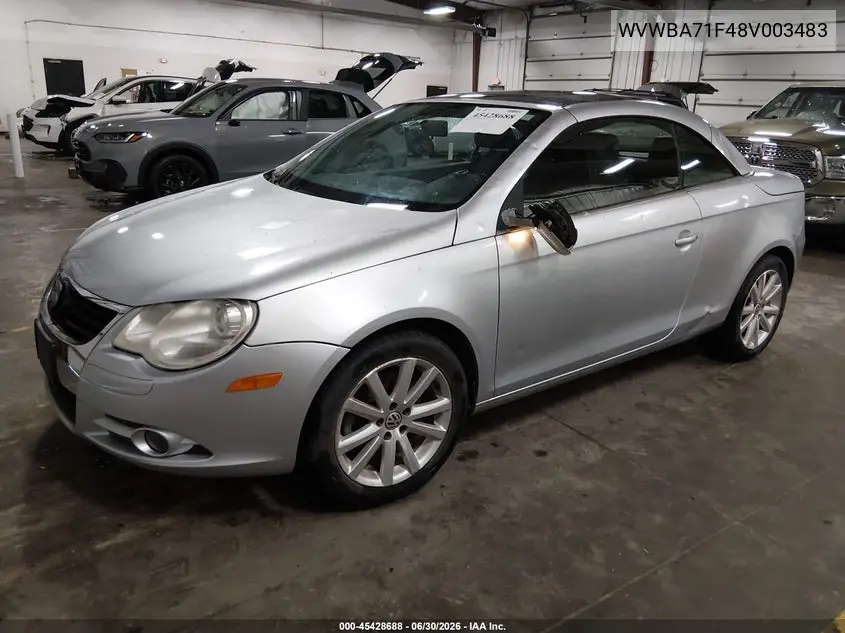 2008 Volkswagen Eos Komfort VIN: WVWBA71F48V003483 Lot: 45428688