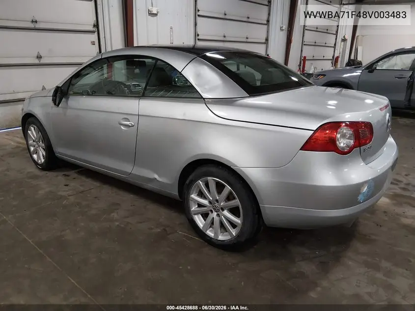2008 Volkswagen Eos Komfort VIN: WVWBA71F48V003483 Lot: 45428688