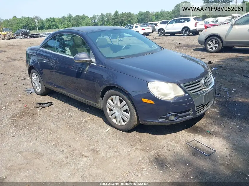 2008 Volkswagen Eos Komfort/Turbo VIN: WVWAA71F98V052061 Lot: 45524999