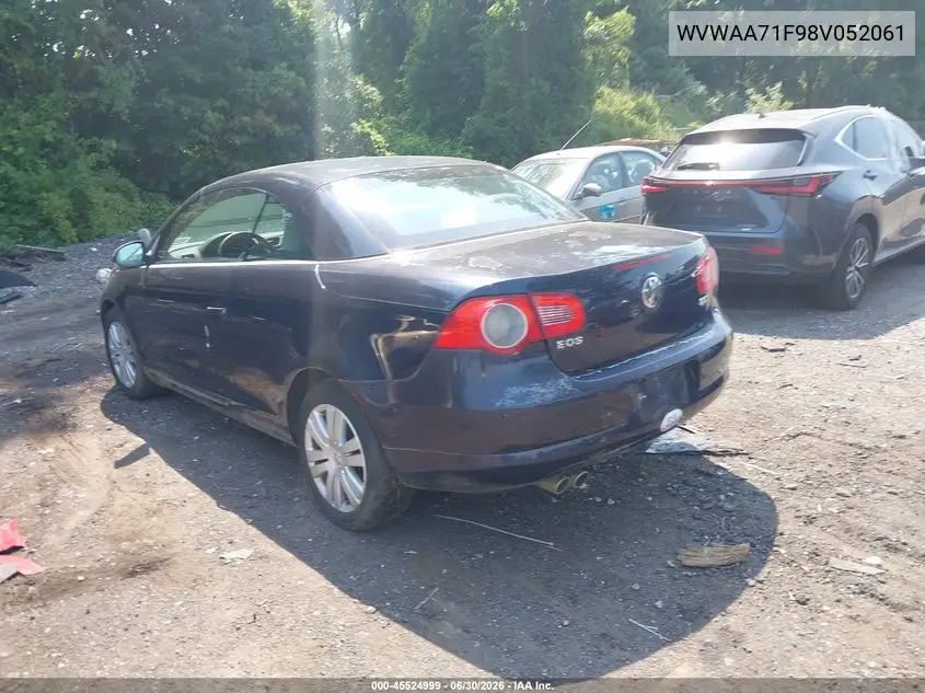 2008 Volkswagen Eos Komfort/Turbo VIN: WVWAA71F98V052061 Lot: 45524999