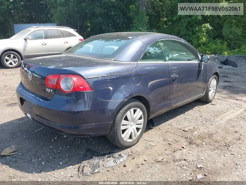 2008 Volkswagen Eos Komfort/Turbo VIN: WVWAA71F98V052061 Lot: 45524999