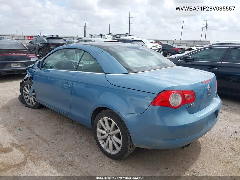 2008 Volkswagen Eos Komfort VIN: WVWBA71F28V035557 Lot: 45663676