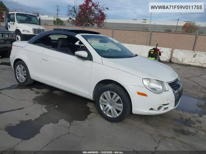 2009 Volkswagen Eos Komfort VIN: WVWBA71F59V011755 Lot: 44008829