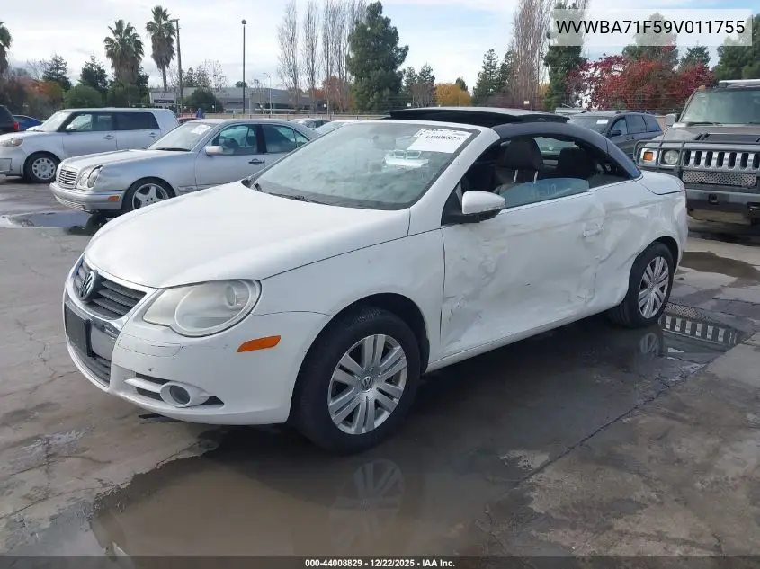 2009 Volkswagen Eos Komfort VIN: WVWBA71F59V011755 Lot: 44008829