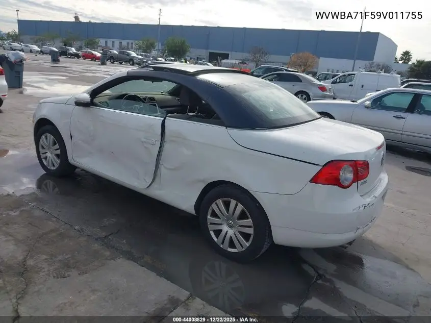2009 Volkswagen Eos Komfort VIN: WVWBA71F59V011755 Lot: 44008829