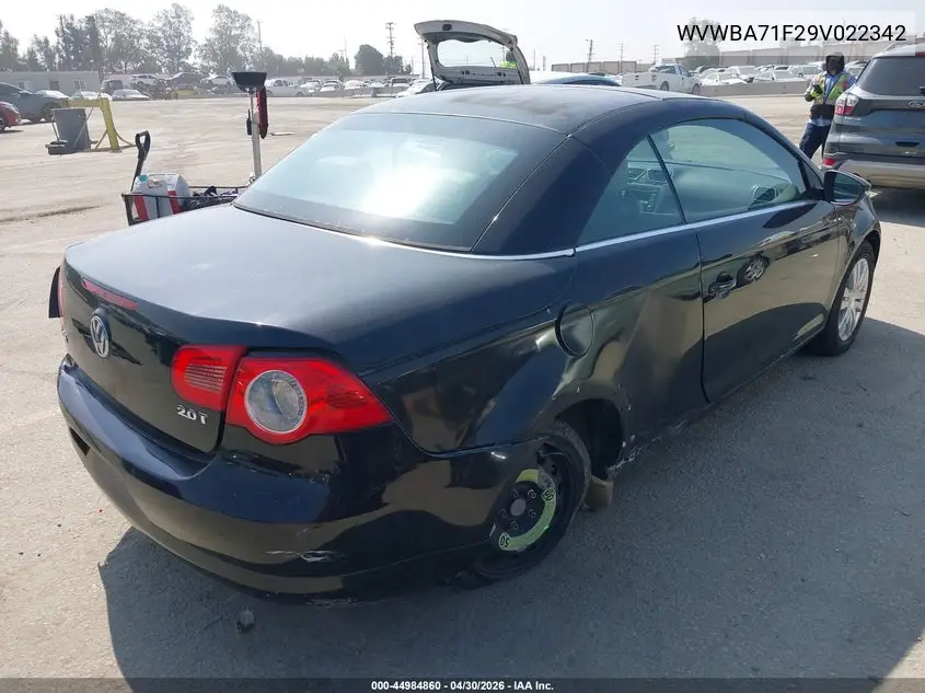 2009 Volkswagen Eos Komfort VIN: WVWBA71F29V022342 Lot: 44984860