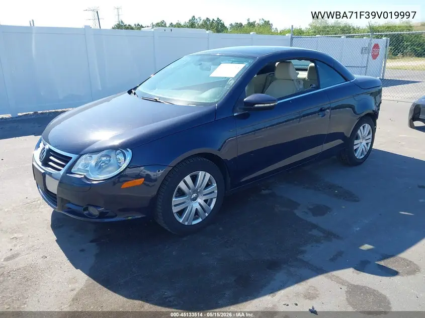 2009 Volkswagen Eos Komfort VIN: WVWBA71F39V019997 Lot: 45133514
