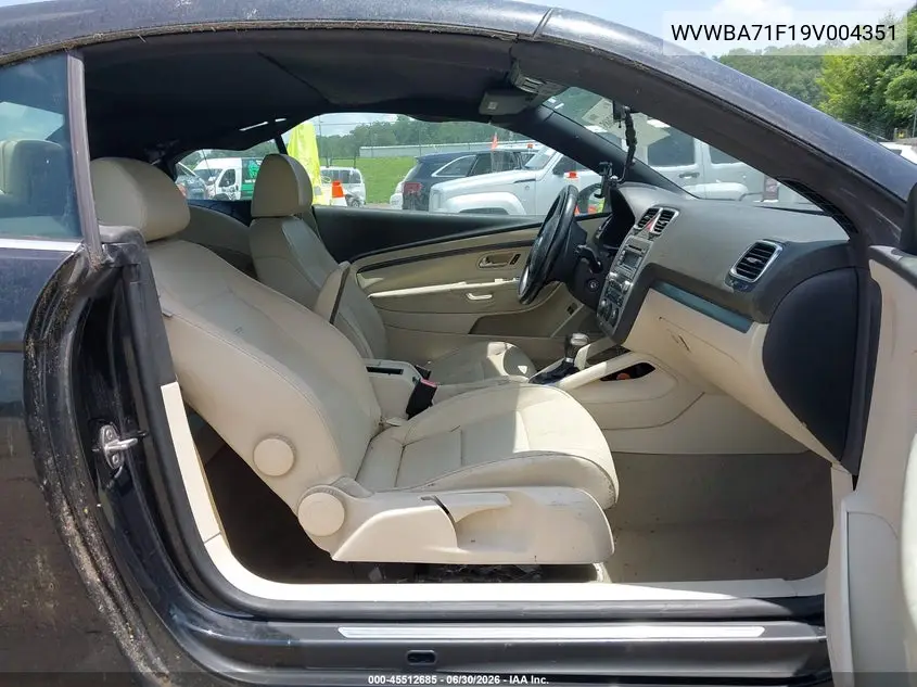 2009 Volkswagen Eos Turbo/Komfort VIN: WVWBA71F19V004351 Lot: 45512685