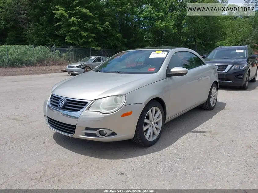 2010 Volkswagen Eos Komfort VIN: WVWAA7AHXAV011087 Lot: 45307241